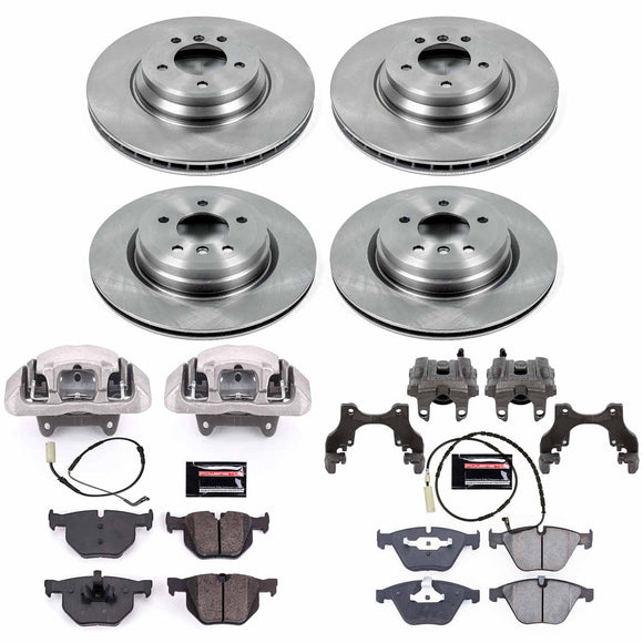 PowerStop OE Stock Replacement Low-Dust Ceramic Brake Pad, Rotor and Caliper Kit