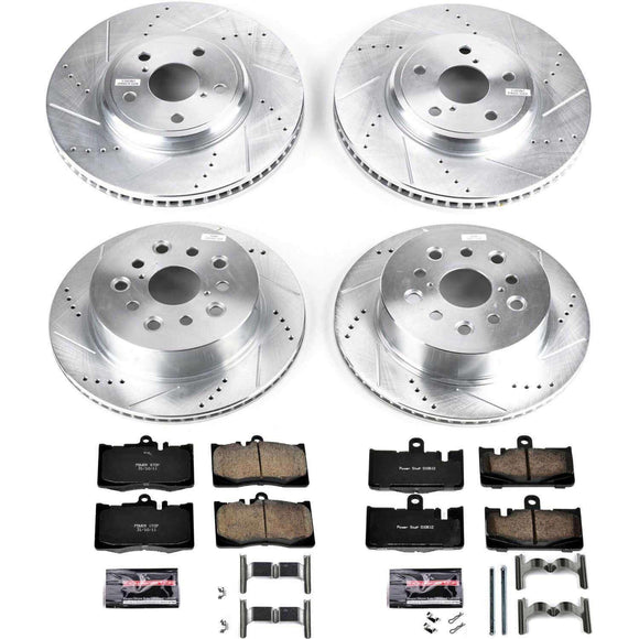 PowerStop Z23 Daily Driver Carbon-Fiber Ceramic Brake Pad and Drilled & Slotted