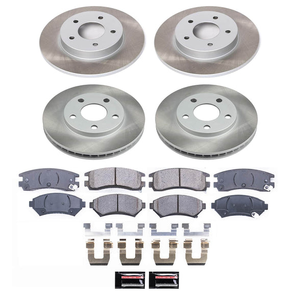 PowerStop Semi-Coated Rotor and Low-Dust Ceramic Brake Pad Kit