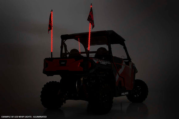 Rough Country Whip Mount Cage 4' Multi-Color LED For Polaris RZR 1000XP 14-17