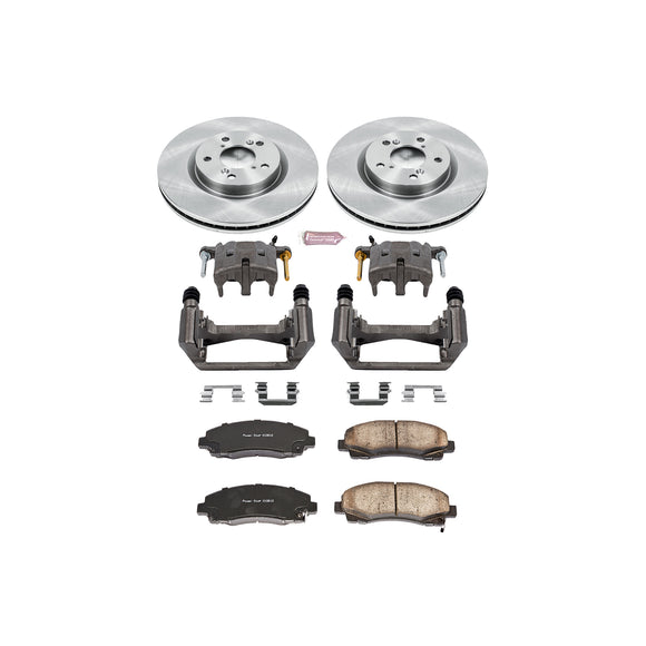 PowerStop OE Stock Replacement Low-Dust Ceramic Brake Pad, Rotor and Caliper Kit