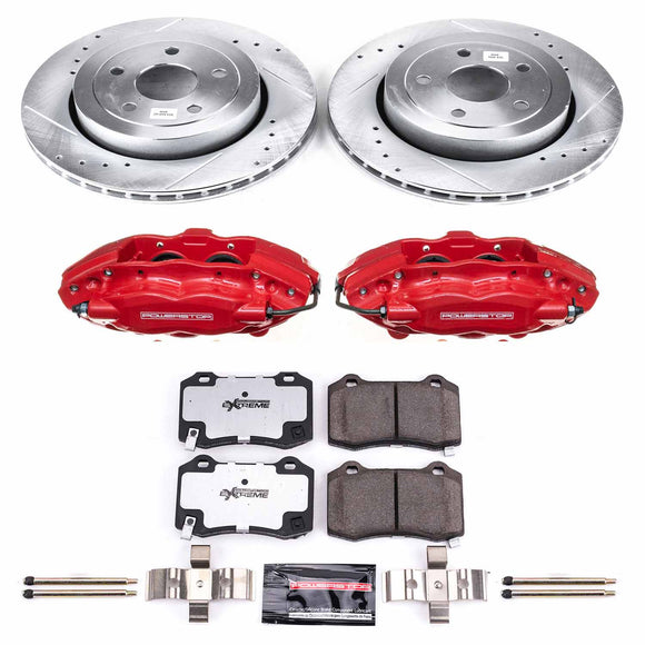 PowerStop Z26 Street Performance Ceramic Brake Pad, Drilled Slotted Rotor, and C