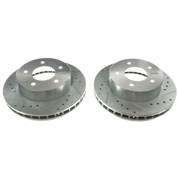 PowerStop Evolution Drilled Slotted Rotors Pair Front For Chevrolet Astro