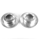 PowerStop Evolution Drilled Slotted Rotors Pair Rear For Ford E-350 Econoline
