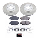 PowerStop Semi-Coated Rotor and Low-Dust Ceramic Brake Pad Kit