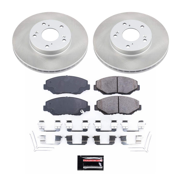 PowerStop Semi-Coated Rotor and Low-Dust Ceramic Brake Pad Kit