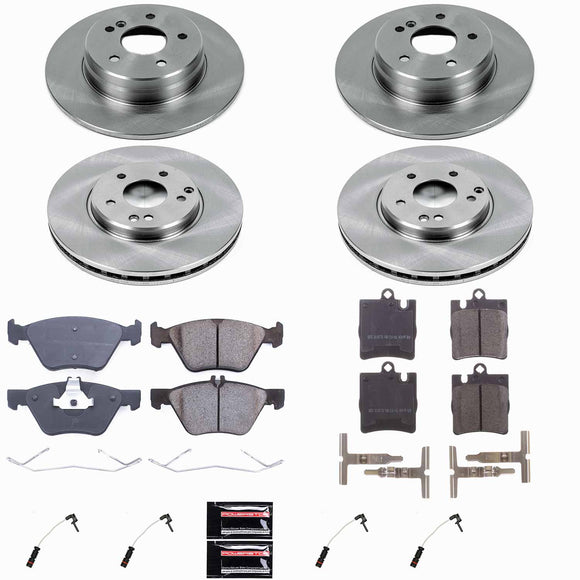 PowerStop OE Stock Replacement Low-Dust Ceramic Brake Pad and Rotor Kit