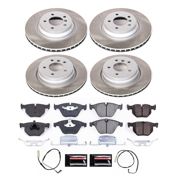 PowerStop Semi-Coated Rotor and Low-Dust Ceramic Brake Pad Kit