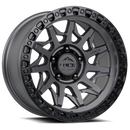 18x9 Lock Off-Road Lunatic Matte Grey Black Ring 5x127 5x5 ET-12 Wheel Rim-3