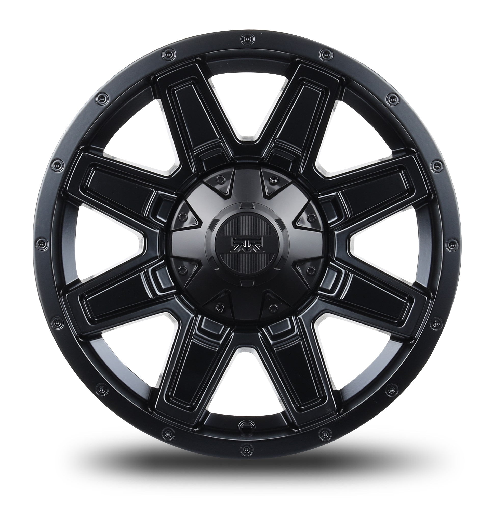 17x8.5 Mudder Trucker MT404 Deviant Black 5x127 5x5 5x139.7 5x5.5 -6 Wheel