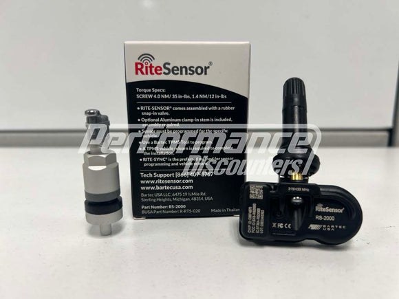 Bartec TPMS sensor 315/433MHZ metal & rubber stem RS2000