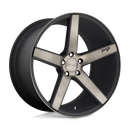 19x8.5 Niche Milan Black & Machined Wheel/Rim 5x114.3 5-114.3 19-8.5-1