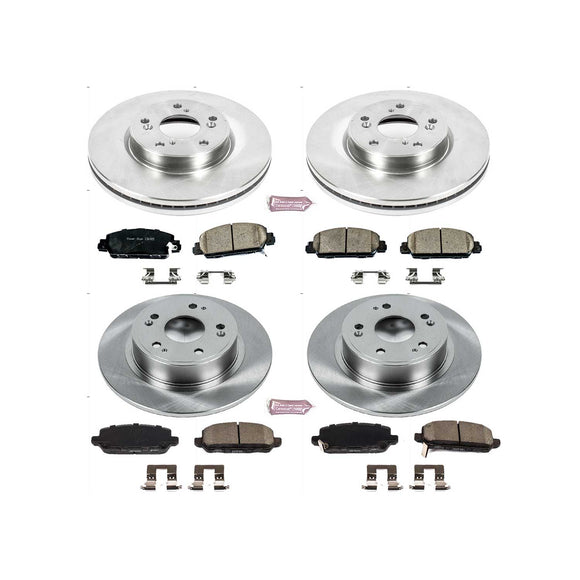 PowerStop OE Stock Replacement Low-Dust Ceramic Brake Pad and Rotor Kit