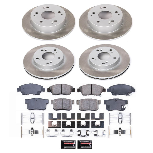 PowerStop Semi-Coated Rotor and Low-Dust Ceramic Brake Pad Kit