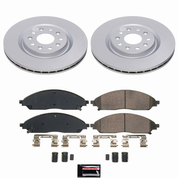 Genuine Geomet Coated Rotor and Low-Dust Ceramic Brake Pad Kit