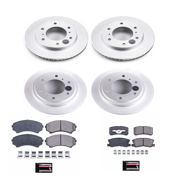 PowerStop Genuine Geomet Coated Rotor and Low-Dust Ceramic Brake Pad Kit