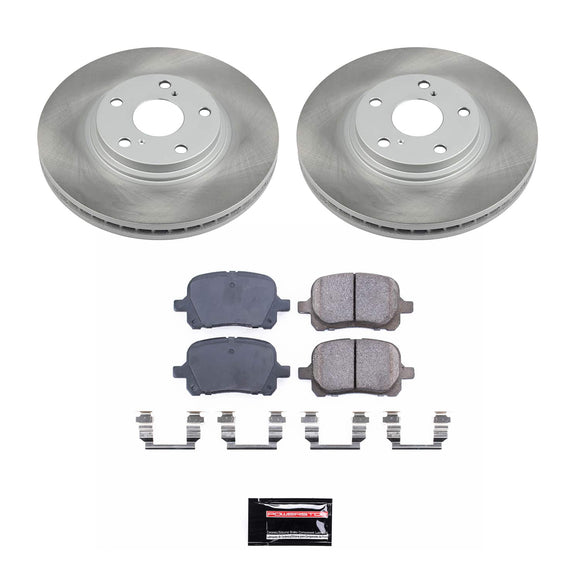 PowerStop Semi-Coated Rotor and Low-Dust Ceramic Brake Pad Kit