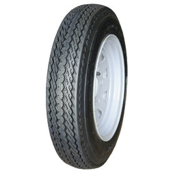 4.80-12 4 Ply SU02 Tire Mounted on 12x4 5-4.5 White 8 Spoke Wheel