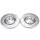 PowerStop Evolution Drilled Slotted Rotors Pair Front For Volkswagen Jetta