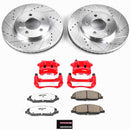 PowerStop Z26 Street Performance Ceramic Brake Pad, Drilled Slotted Rotor, and C