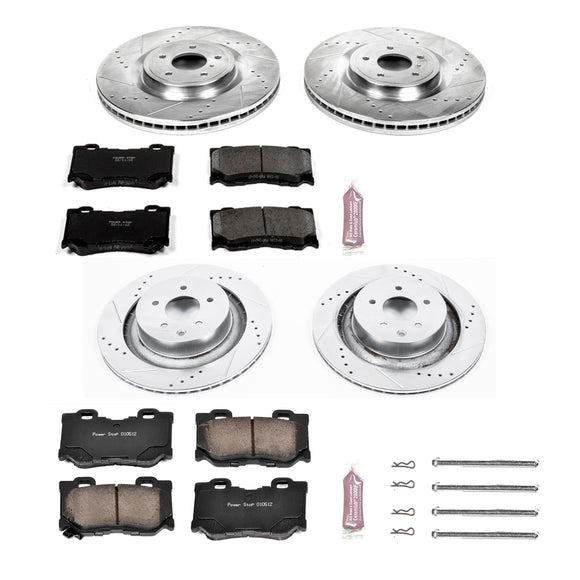PowerStop Z23 Daily Driver Carbon-Fiber Ceramic Brake Pad and Drilled & Slotted