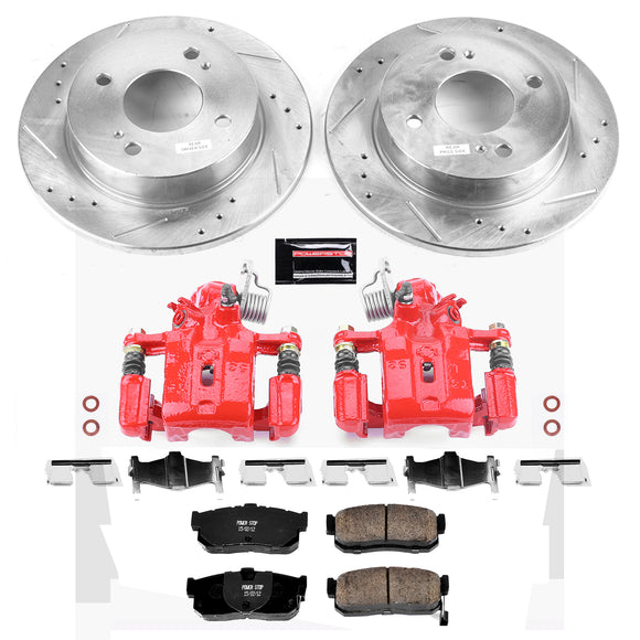 PowerStop Z23 Daily Driver Carbon-Fiber Ceramic Pads Drilled & Slotted Rotor & C
