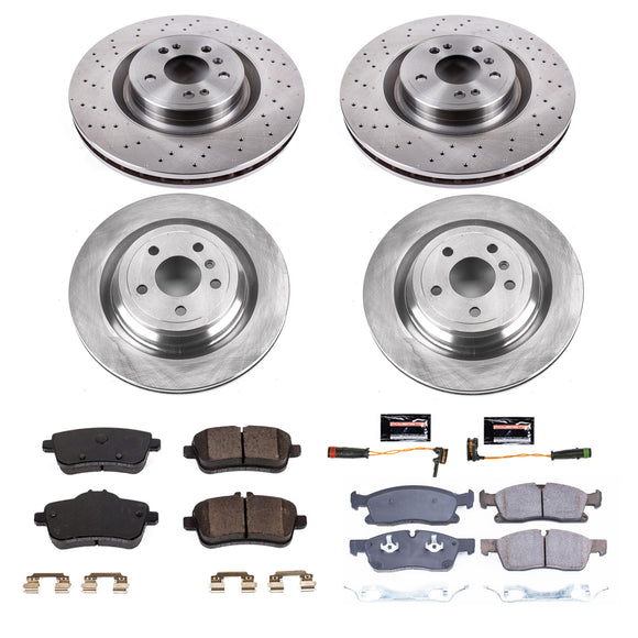 PowerStop OE Stock Replacement Low-Dust Ceramic Brake Pad and Rotor Kit