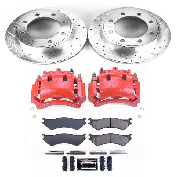 PowerStop Z23 Daily Driver Carbon-Fiber Ceramic Pads Drilled & Slotted Rotor & C