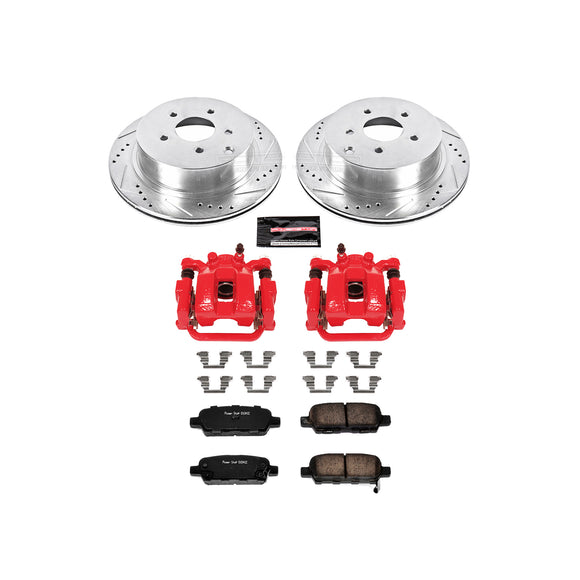 PowerStop Z23 Daily Driver Carbon-Fiber Ceramic Pads Drilled & Slotted Rotor & C