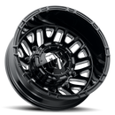 20x8.25 MTX Banshee Gloss Black & Milled 10x225 ET-185 CB170.13 Wheel