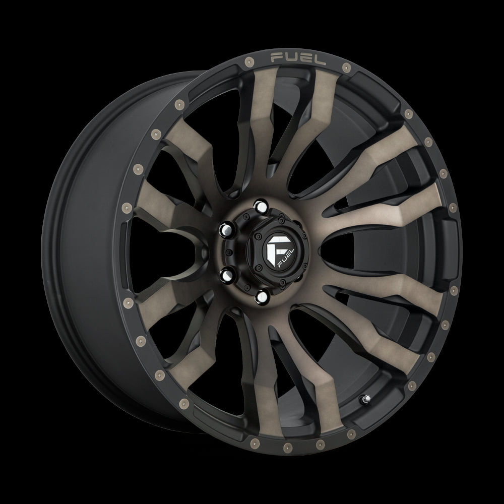 22X10 Fuel D674 Blitz Matte Black Double Dark Tint 6X139.7 ET-18 wheel/rim