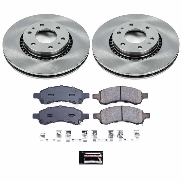 PowerStop OE Stock Replacement Low-Dust Ceramic Brake Pad and Rotor Kit