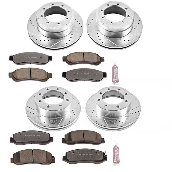 PowerStop Z36 Carbon-Fiber Ceramic Brake Pad with Drilled and Slotted Rotor Kit