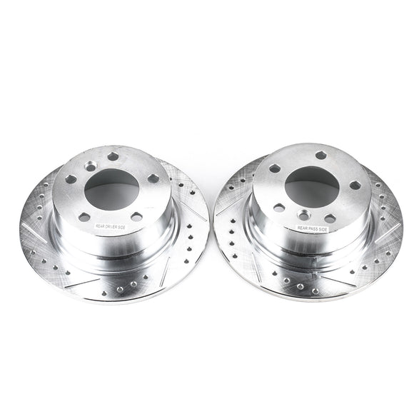 PowerStop Evolution Drilled And Slotted Rotors Pair Rear For BMW Z3