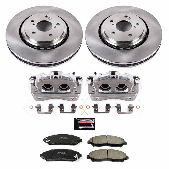 PowerStop OE Stock Replacement Low-Dust Ceramic Brake Pad, Rotor and Caliper Kit