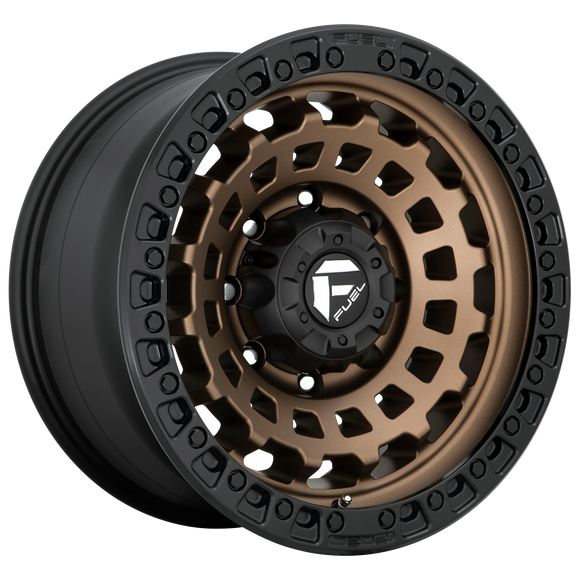 20x9 Fuel Off-Road D634 Zephyr Matte Bronze Black Bead Ring 5x127 ET20 Wheel