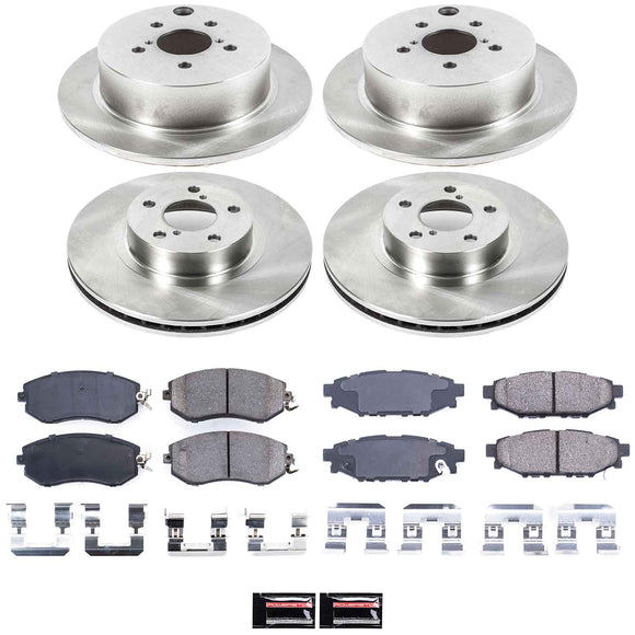 PowerStop OE Stock Replacement Low-Dust Ceramic Brake Pad and Rotor Kit