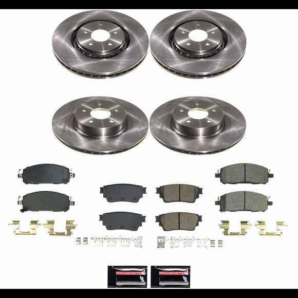 PowerStop OE Stock Replacement Low-Dust Ceramic Brake Pad and Rotor Kit