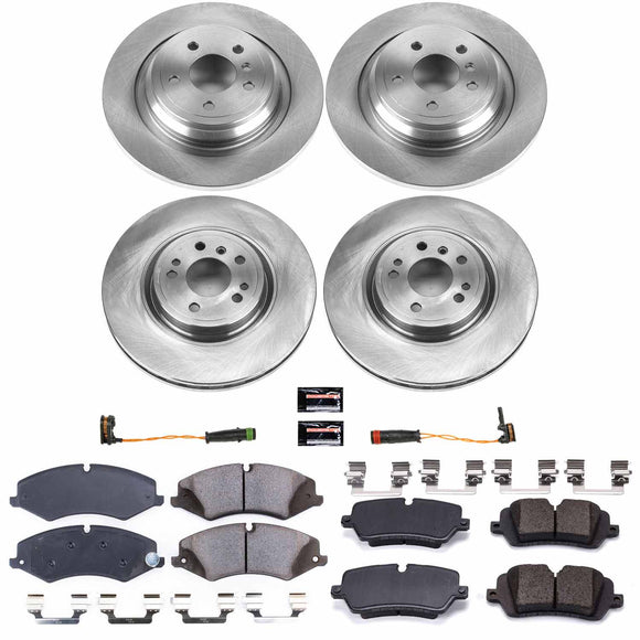 PowerStop OE Stock Replacement Low-Dust Ceramic Brake Pad and Rotor Kit