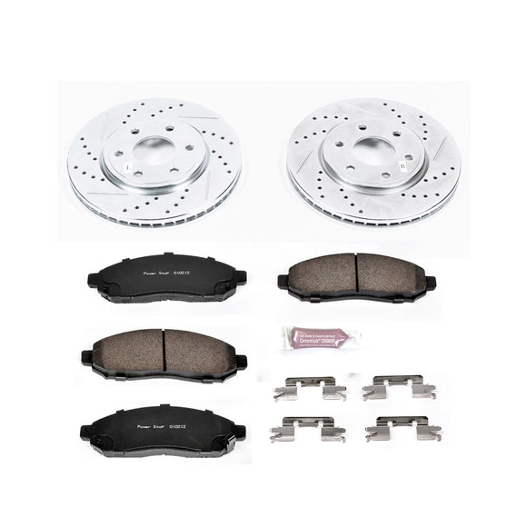 PowerStop Z23 Daily Driver Carbon-Fiber Ceramic Brake Pad and Drilled & Slotted