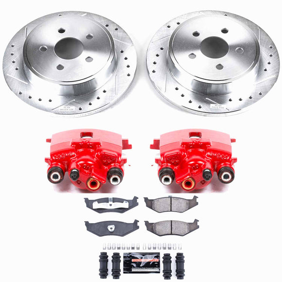 PowerStop Z23 Daily Driver Carbon-Fiber Ceramic Pads Drilled & Slotted Rotor & C
