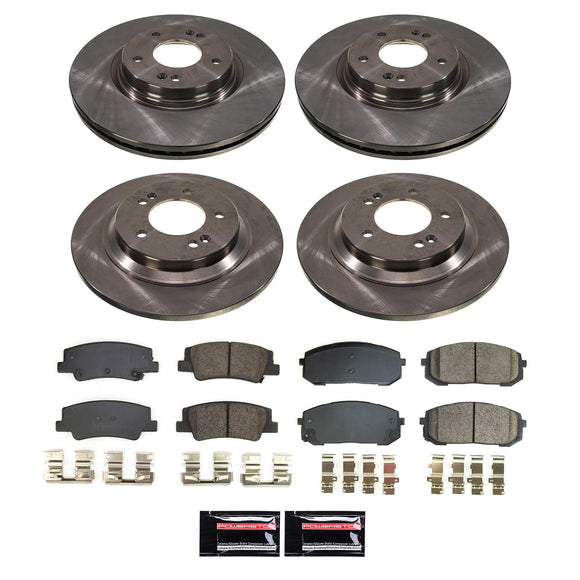 PowerStop OE Stock Replacement Low-Dust Ceramic Brake Pad and Rotor Kit