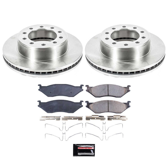 PowerStop OE Stock Replacement Low-Dust Ceramic Brake Pad and Rotor Kit