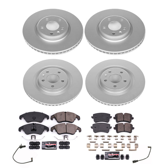 PowerStop Genuine Geomet Coated Rotor and Carbon-Fiber Ceramic Brake Pad Kit