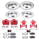PowerStop Z26 Street Performance Ceramic Brake Pad, Drilled Slotted Rotor, and C