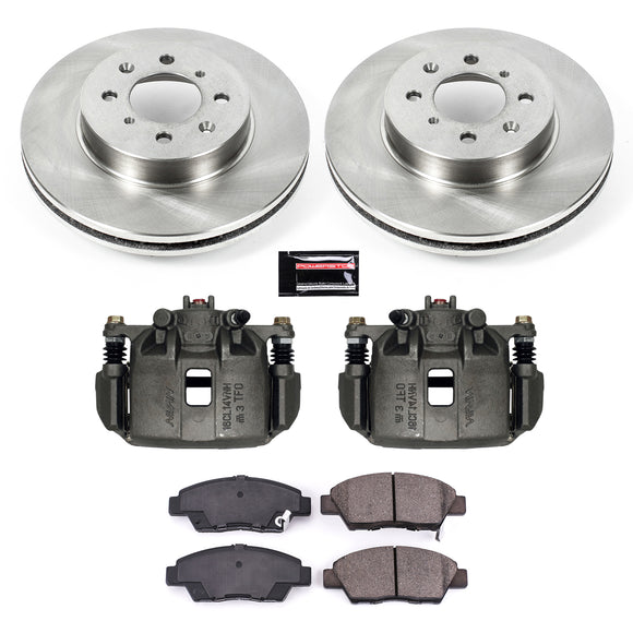 PowerStop OE Stock Replacement Low-Dust Ceramic Brake Pad, Rotor and Caliper Kit