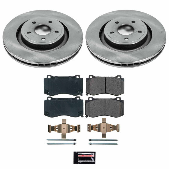 PowerStop OE Stock Replacement Low-Dust Ceramic Brake Pad and Rotor Kit
