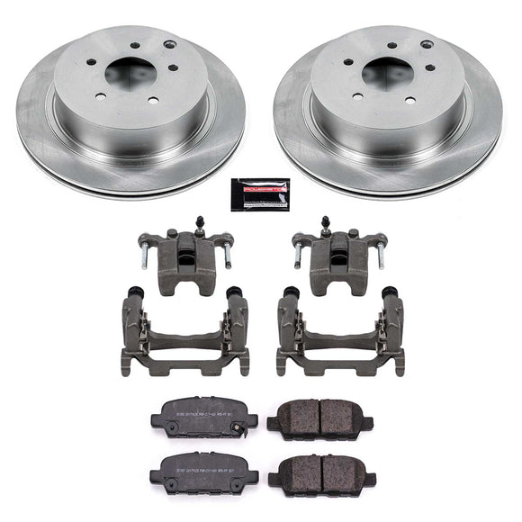 PowerStop OE Stock Replacement Low-Dust Ceramic Brake Pad, Rotor and Caliper Kit