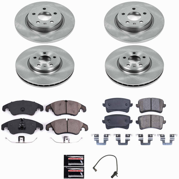 PowerStop OE Stock Replacement Low-Dust Ceramic Brake Pad and Rotor Kit