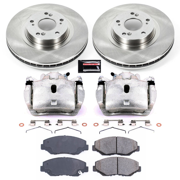 PowerStop OE Stock Replacement Low-Dust Ceramic Brake Pad, Rotor and Caliper Kit